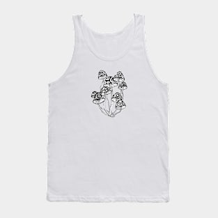 Mushroom black and white illustration Tank Top